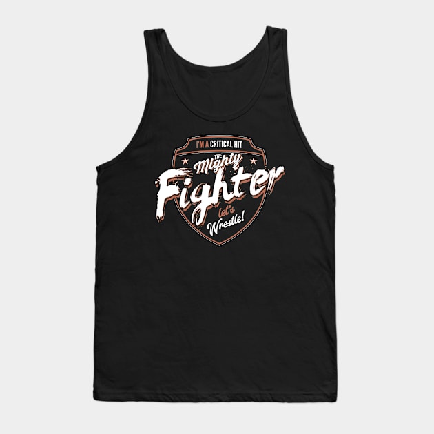 FIGHTER Fantasy RPG GM Dungeon Game Master DM boardgame tee Tank Top by Natural 20 Shirts